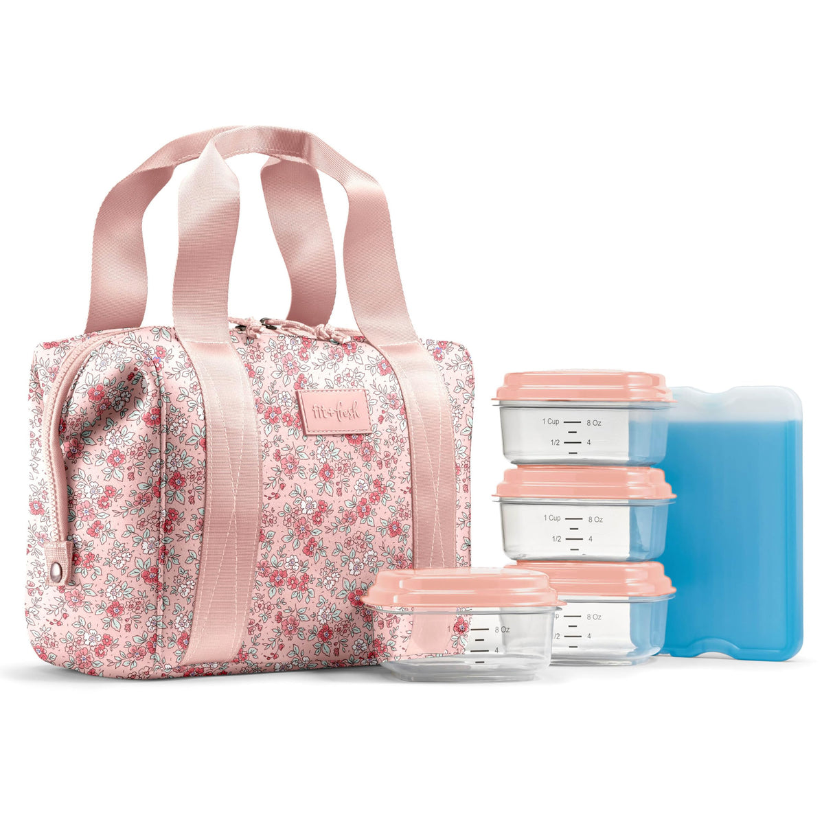 Fit & Fresh Remi Neoprene Lunch Bag for Women w/Ice Pack & Containers