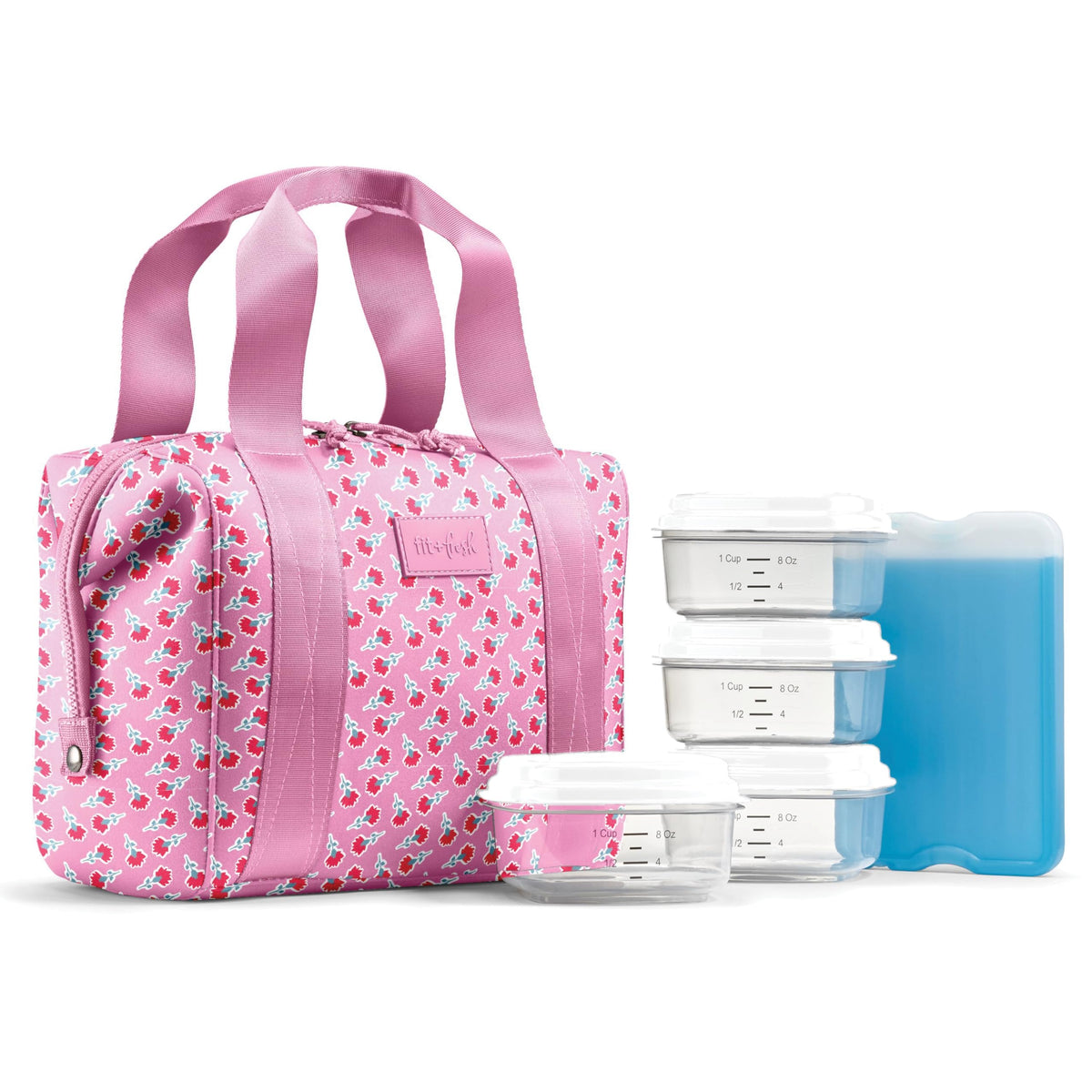 Fit & Fresh Remi Neoprene Lunch Bag for Women w/Ice Pack & Containers