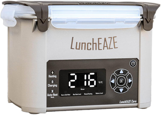 LunchEAZE Core Gen 2 Cordless Heated Electric Lunch Box for Adults, 4-Cup