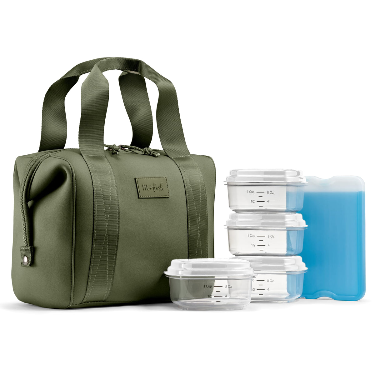 Fit & Fresh Remi Neoprene Lunch Bag for Women w/Ice Pack & Containers