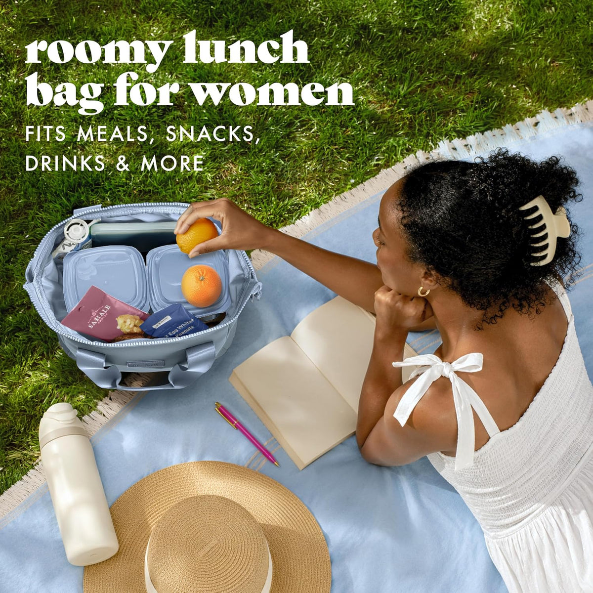 Fit & Fresh Remi Neoprene Lunch Bag for Women w/Ice Pack & Containers